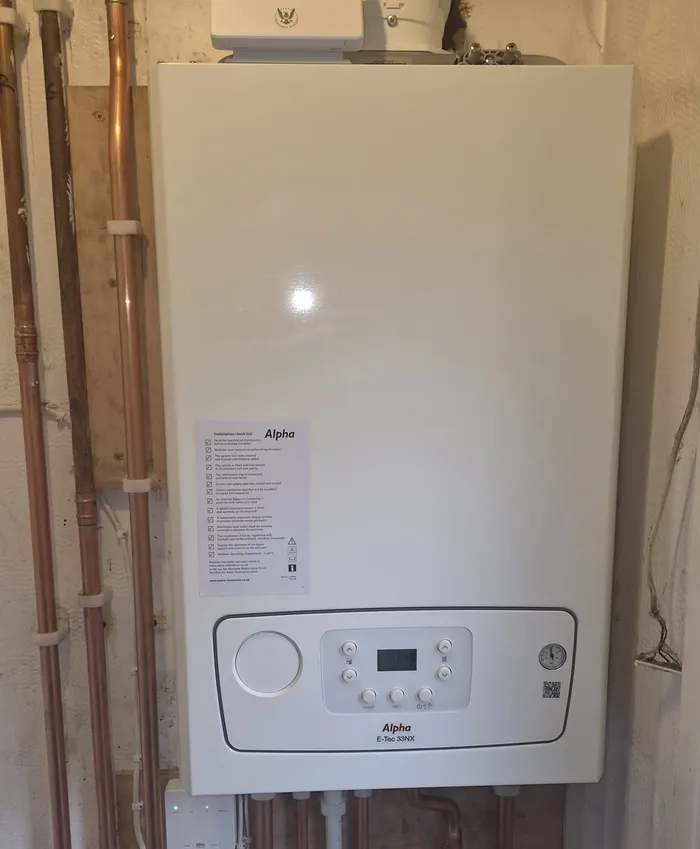 Boiler and pipework fitted by President Boilers